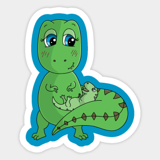 Momma Dinosaur Sticker